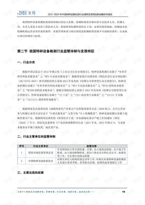 2021-2025年中國特種設備檢測行業調研及營銷創新戰略研究報告